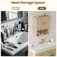 thumbnail image 3 of Aufeile Bathroom Cabinet Wall Mounted with Arched Door and Adjustable Shelf, Wood Medicine Cabinet Organizer for Laundry Toilet Storage, Natural Oak, 3 of 10