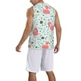 thumbnail image 5 of Easygdp Cute Flamingo Men's Mesh Basketball Jersey Quick Drying Sleeveless Shirts Fitted Muscle Tank Tops Sport Round Neck T-Shirt - X-Large, 5 of 9