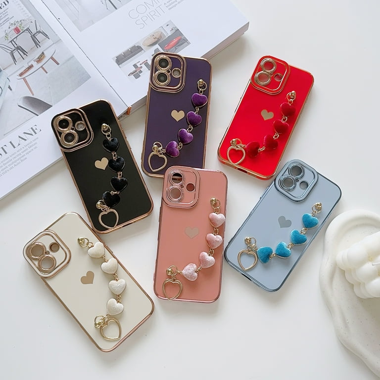 Allytechgroup Heart Charm Case for Apple iPhone 16 Pro Max, iPhone
