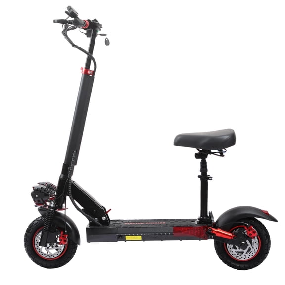 FREEBOY J01 Adult Electric Scooter,1200W Motor,48V 15.6Ah Battery,25 MPH,25 Miles,10" Off Road Tires,Foldable Commuter Scooter with Removable Seat