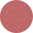 thumbnail image 1 of Ahgly Company Machine Washable Indoor Round Transitional Light Coral Pink Area Rugs, 3' Round, 1 of 7