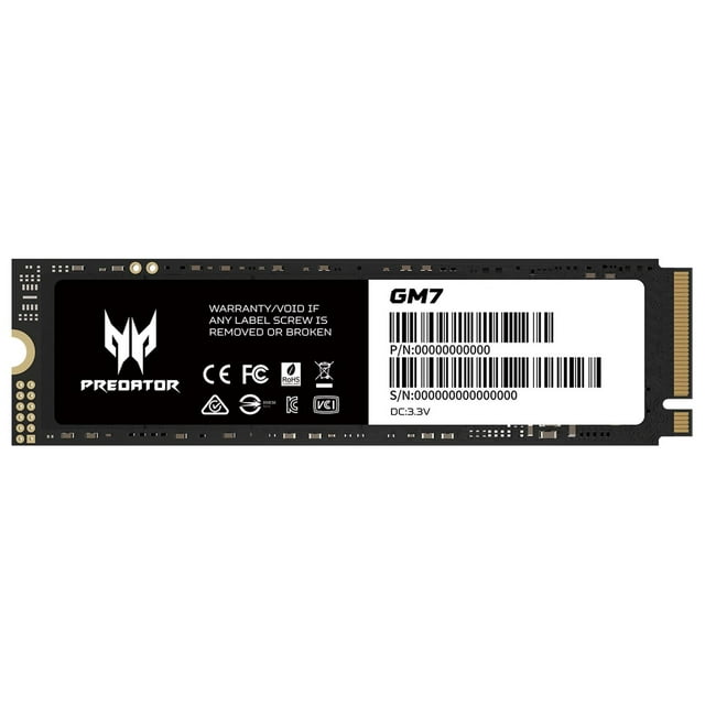 Unidad de Estado Solido SSD M.2 2TB Acer Predator GM7 NVMe 1.4 PCIE 4.0 7200/6300 MB/s