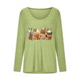 thumbnail image 5 of Qertyioot Christmas Chandail en Molleton pour Femmes Mode Décontractée Manches Longues Col en V Pull, 5 of 5