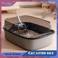 thumbnail image 2 of Semi-Enclosed Cat Litter Box Thickening Splash Proof and Easy Clean Toilet with Cat Litter Shovel Plastic Cleaning Cats Box, 2 of 9