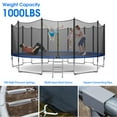 thumbnail image 4 of 16 FT Trampoline with Safe Enclosure Net, 1000 lbs Capacity for Kids Teens Adults, Recreational Fitness Trampoline with Waterproof Jump Mat Ladder for Indoor Outdoor Backyard Park Kindergarten, 4 of 7