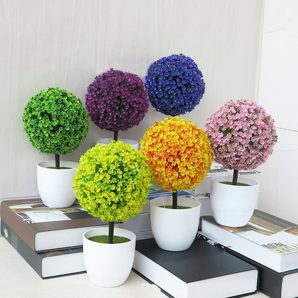 Farfi Bonsai artificial Lifelike No desvanecimiento Plastic Simulación Plantas Flores Decoración para mesa Farfi 21006281