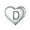 D, variant on Initial Heart Bracelet Charms Bracelets 925 Sterling Silver Chain Bracelets for Women - Letter A