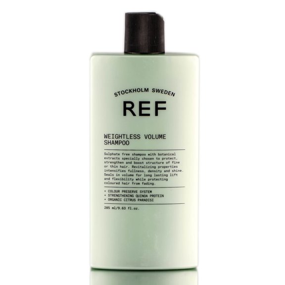 9.63 oz , REF Reference of Sweden - Weightless Volume Shampoo Hair - Pack of 1 w/ SLEEKSHOP Pin Comb