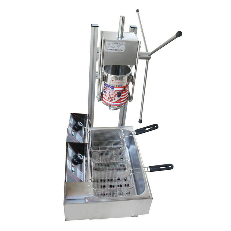 Churrera Churro Maker Machine - Libro electrónico de recetas gratuito  incluido - 8 discos intercambiables - Máquina para hacer churros - Máquina  de