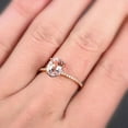 thumbnail image 4 of 1.25 Carat Real Morganite And Diamond Moissanite Engagement Ring For Women With 18K Rose Gold Plating, Promise Ring, Anniversary Ring, 4 of 5