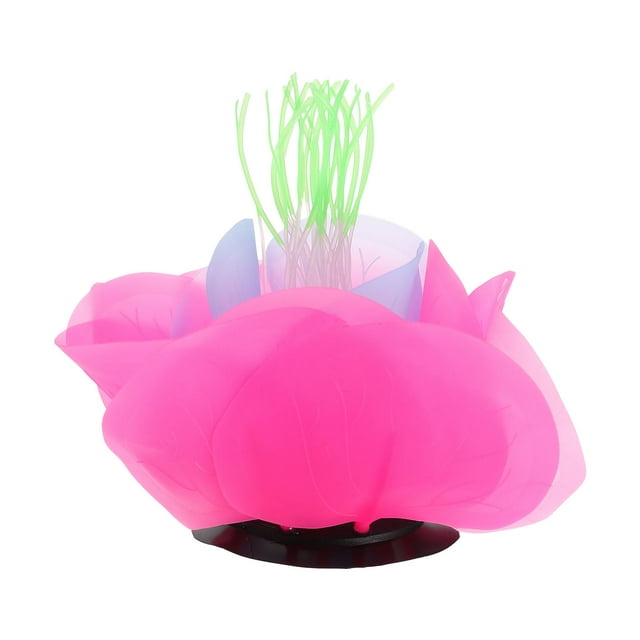 unbranded Adorno De Coral Y Planta Rosa Simulada Para De Pecera Y Acuario