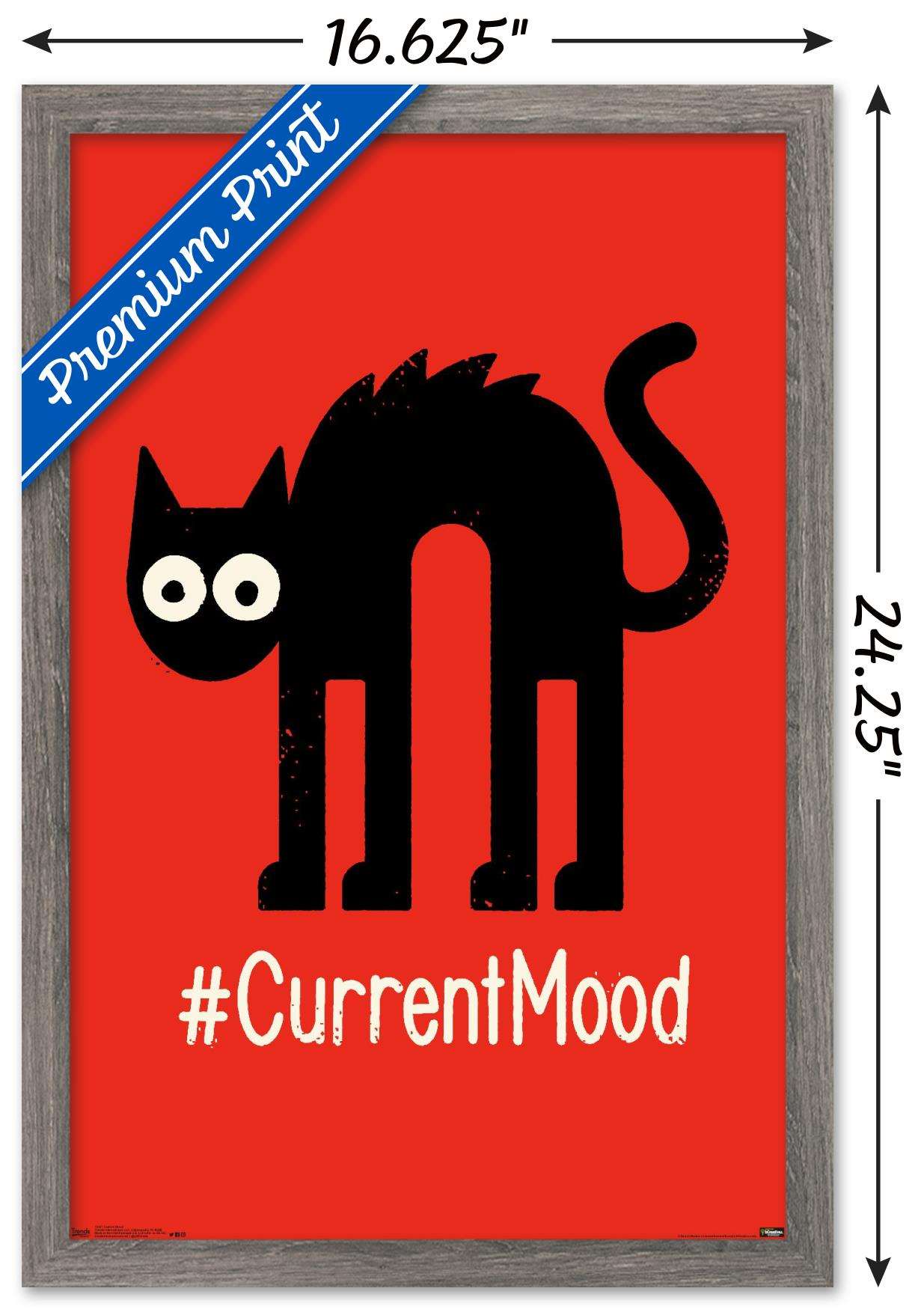 #CurrentMood Wall Poster, 14.725" x 22.375", Framed