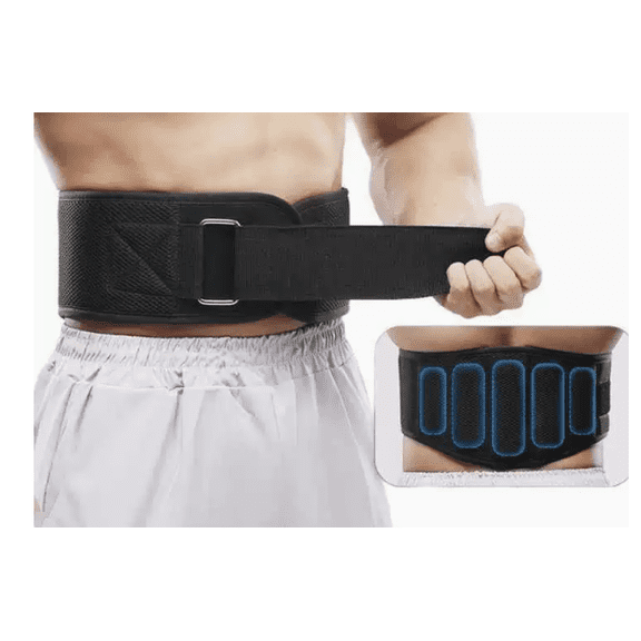Weight Lifting Belt for Men and Women, Ergonomic Weightlifting Belt with Bionic Bone Support and 5 Pads, Double Compression Back Support for Squats, Deadlifts, Strength Training, Black