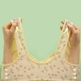 thumbnail image 5 of Tank Top Bras for Women Comfy Front Closure Floral Print Everyday Bralette Supportive Push-Up Shaping Soft Brasier, Beige, XXXL, 5 of 7
