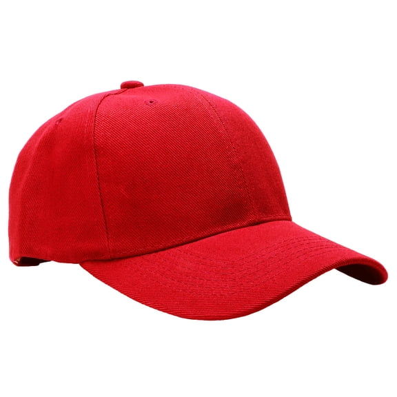 Falari Plain Blank Baseball Cap Adjustable Size for Outdoor Activities Red