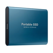 External SSD Solid State Drive, Up to 430MB/s Read, USB 3.1 Gen1, OTG Type C and USB A for Phone PC Mac Backup Blue