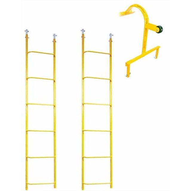 ACRO 11610 / 11601 - Roof Ladder Combo Set Contains (2) 6' Ladder Sections & (1) Hook