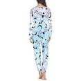 thumbnail image 3 of Suhoaziia Sleepwear for Women Nightgown Halloween Star Polka Dots Pajamas Top and Pants Skin Friendly Halloween Gift Print Graphic Sleep Set Leisure Time Size 2XL Long Sleeve Suit, 3 of 5