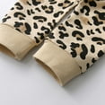 thumbnail image 6 of Toddler Baby Girls Clothes Leopard Print Tops + Leopard Pants Outfits Set Beige 6-9 Months, 6 of 6