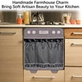 thumbnail image 6 of BBilaBu Checkered Oven Skirt for Farmhouse Kitchen Decor, Stove Cover Skirt with Ribbon Ties, Drill-Free Installation, 6 of 7