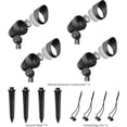 thumbnail image 7 of VENUS MANUFACTURING Low Voltage Landscape Lighting 50W Halogen Floodlight 4 Pack 380 Lumen Spotlight 3000K Outdoor Garden Lights with Stake for Garden, Yard, Pathway 5121-96601-04A, 7 of 7