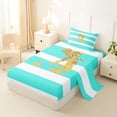thumbnail image 2 of Erosebridal Sequin Print Letter Twin Sheet Sets, Bowknot Monogrammed A Bedding, 3pcs, 2 of 5