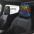 thumbnail image 2 of Kdxio Magical Mushrooms and Flowers Pattern Print 2 Piece Car Head Rest Covers Set Auto Front/Rear Seats Headrest Cover Universal Fit Most Cars,Sedan, SUV, 2 of 9