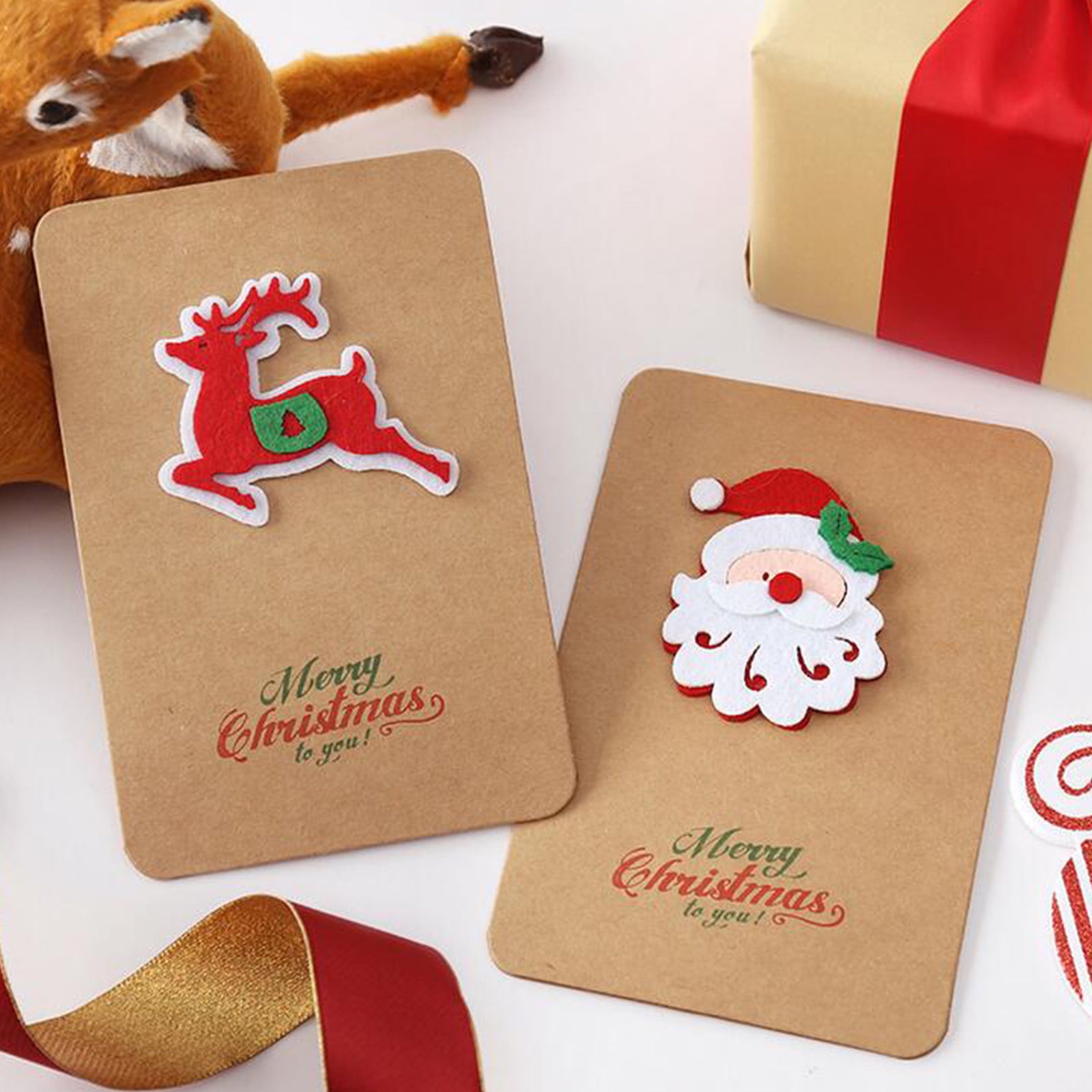 C2U Tarjetas De Navidad Con Sobres Y Calcomanías, Paquete De 24