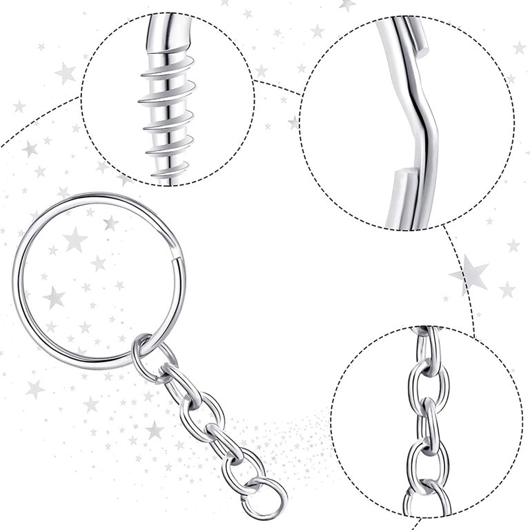 Key Chain Rings, 360Pcs Key Rings Bulk With Jump Rings And Screw