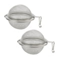 thumbnail image 4 of 2 coladores de té de malla de acero inoxidable, coladores de té, Infusor de té, filtros para té , 2 piezas, 4 of 8