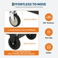 thumbnail image 6 of Ladcaser 2-in-1 Convertible Hand Truck Dolly 220lbs & 660lbs Capacity Folding Cart with Wheels & Elastic Straps, 6 of 9