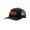 Black/Black, variant on Men's Buck Head Laser Engraved Leather Patch Mesh Back Trucker Hat, Black/Black