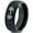 Black Dome Tungsten, variant on Tungsten Weightlifting Barbell Weight Band Ring 8mm Men Women Comfort Fit Black Beveled Edge Polished
