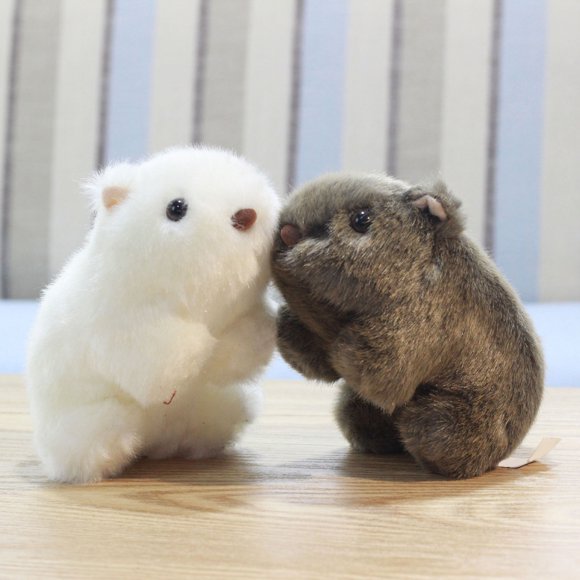 Simulation Wombat Toy Lovely Vivid Expression Birthday Gift Stuffed Guinea Pig Animal Toy for Girl