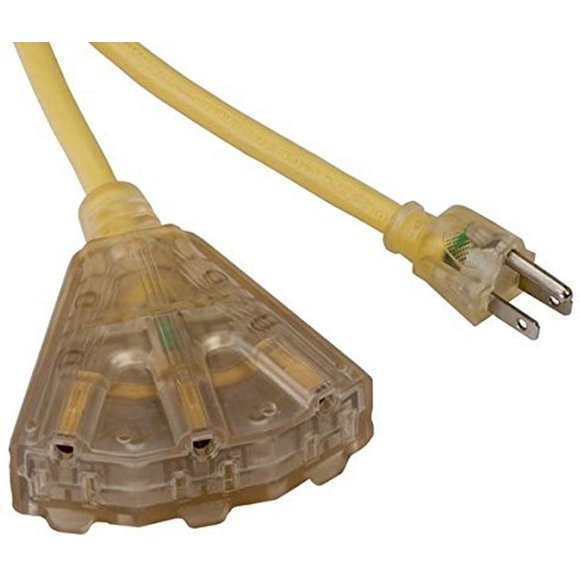 SL-741L Bayco Rallonge Conforme OSHA NRTL 50 Pieds avec Extrémité Lumineuse et 3 Prises - 15amp