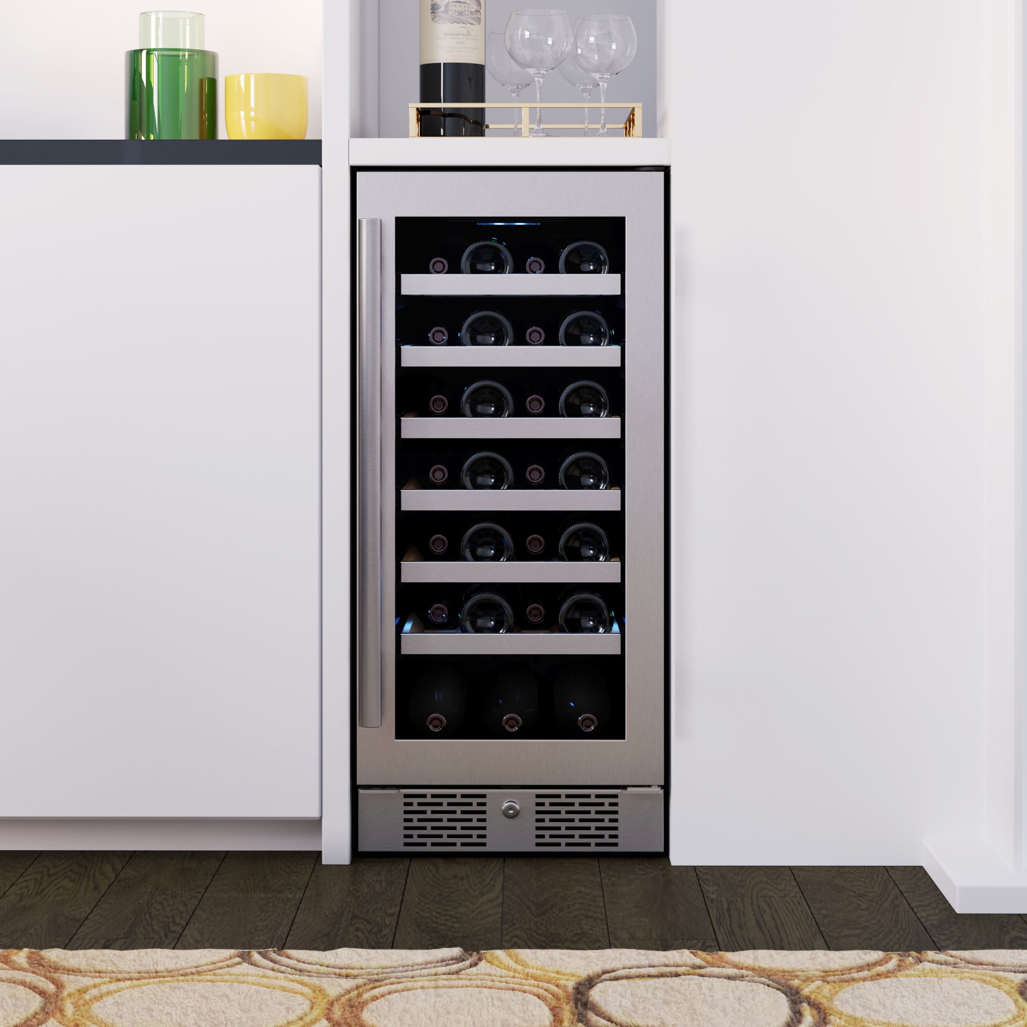 Avallon Awc152szrh 15" Wide 27 Bottle Capacity Single Zone Wine Cooler - Stainless Steel