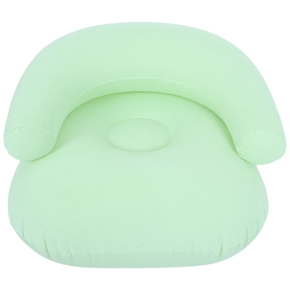 OUNONA Portable Foldable Inflatable Camping Couch in Light Green with Anti- Flocked for Outdoor Use