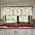 thumbnail image 3 of Yayeee Kitchen Curtains Tier Set of 2 Light Filtering 57"x24" Over Sink Window Panels, Purple Birds Teapots, 3 of 7
