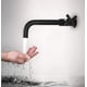 thumbnail image 1 of Grifo de montaje en pared negro, grifo de agua fría para baño, grifo de lavabo de una sola palanca, caño giratorio 360 grados, grifo fregadero fácil instalación, 1 of 9