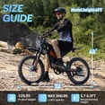 thumbnail image 3 of Electric Dirt Bike for Adults,60V 35Ah Battery,Peak 3000W 45MPH & 100 Miles Electric Motorcycle, 25’’ Fat Tire Full Suspension Mountain Bike UL2849, 3 of 9