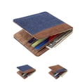 thumbnail image 3 of Hombres Niños Lona Cartera corta Estuche para tarjetero Patchwork Monedero Hangbag Monedero Estuche para bolsa Jumpingount BB6581-02, 3 of 7