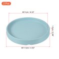 thumbnail image 2 of Plant Pot Saucers 4.5 Inch, 2 Pack Ceramic Round Flower Drip Tray for Indoor Outdoor, Turquoise, 2 of 6