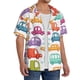 thumbnail image 2 of Fotbe Doodle Cars Camisa Estampada de Manga Corta para Hombre, Casual de Verano, Estilo Playero, Sin Arrugas-Large, 2 of 5
