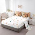 thumbnail image 6 of Manfei Merry Xmas 7 Pieces Bedding Comforter Set,Lovely Gingerbread Man Full Bedding Set,Brown Beige Fitted Sheet Flat Sheet For Girls,Luxury Bedroom Decor Reversible, 6 of 9