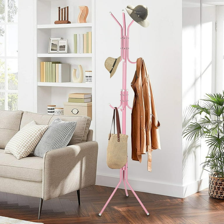 68.9x17.7in Steel Coat Rack, Freestanding, Assembled, Living Room