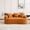 Orange, variant on Noble House Arlyn 65" Curved Loveseat Sofa with Pillows, Chenille Compact Compression Couch for Small Spaces, Orange