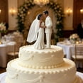 thumbnail image 6 of Xyadri Wedding Cake Topper Bride and Groom Figurine Elegant Set for Wedding Engagement Bridal Shower, 6 of 9