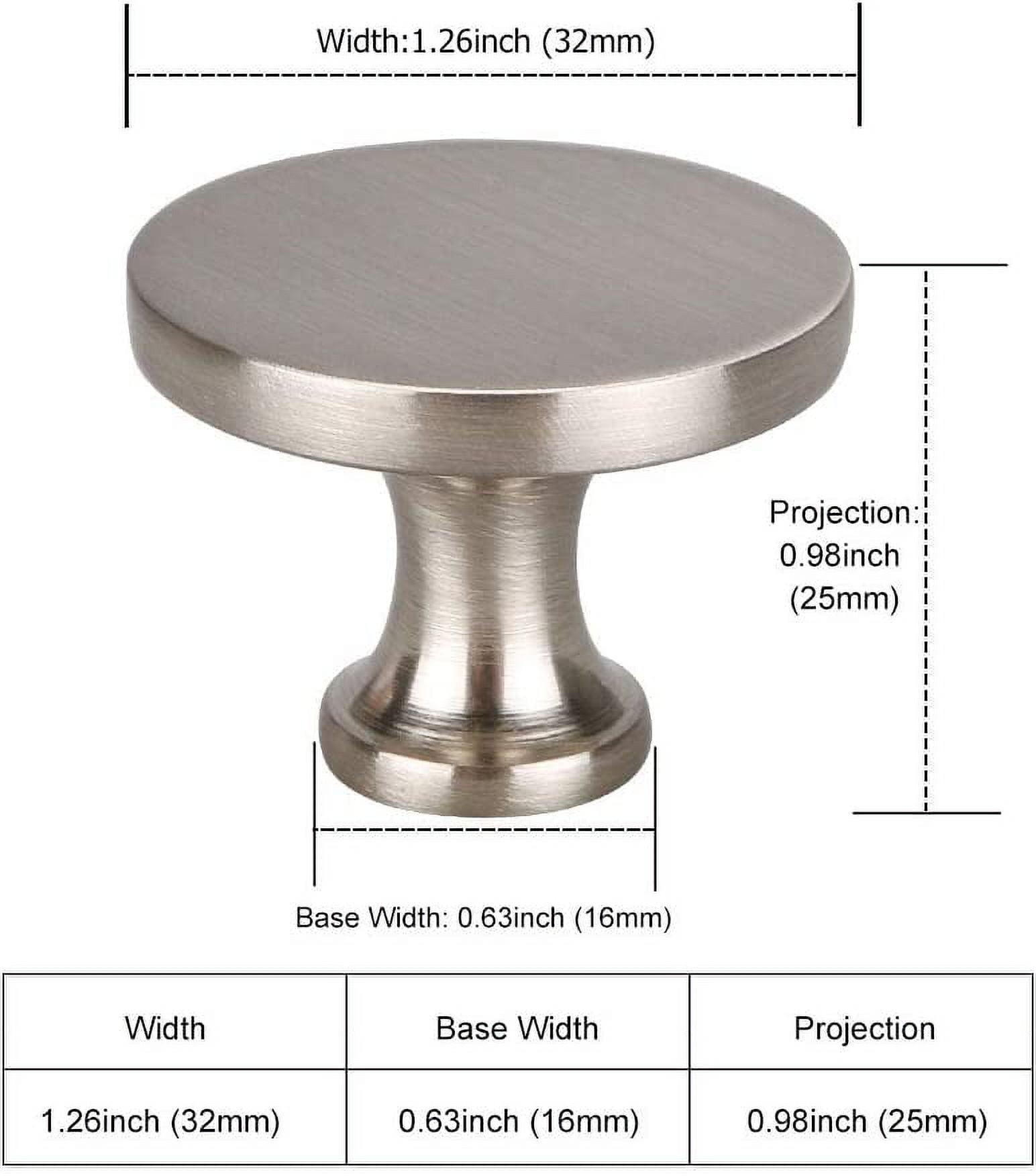 Goldenwarm 15 Pack Cabinet Knobs Brushed Nickel Drawer Knobs Cabinet Hardware Solid Dresser Knobs for Kitchen Bathroom Cabinets