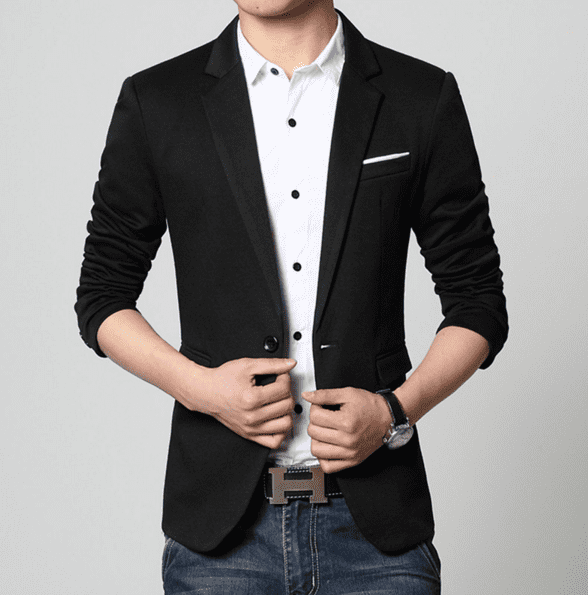 slim fit casual blazer mens