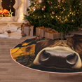 thumbnail image 5 of Rateoe Sunflower Butterfly Cow Pattern Christmas Tree Skirt with Ties , Christmas Tree Decorations, Farmhouse Christmas Decor Xmas Holiday Decorations-48", 5 of 6